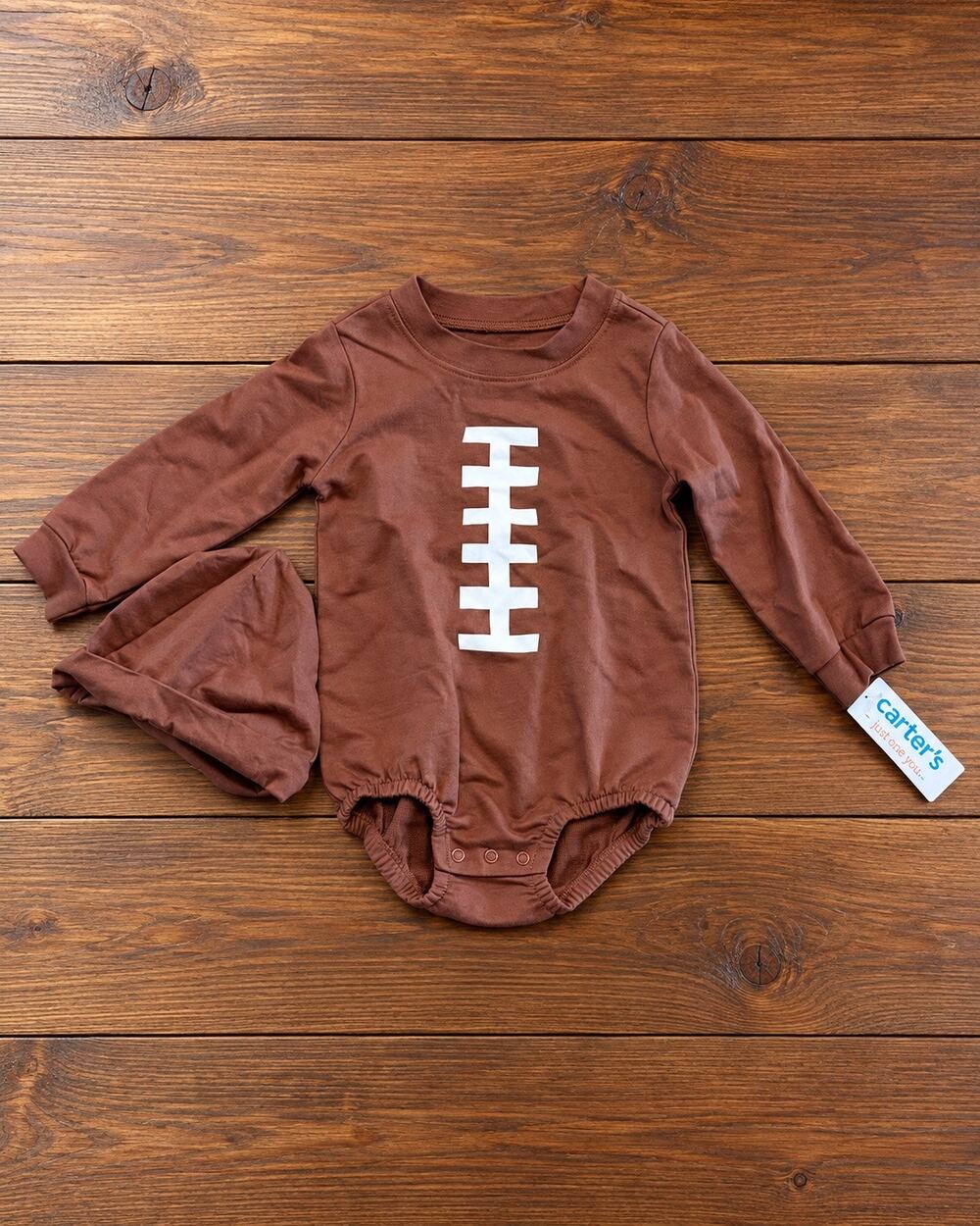 Football onesie with hat